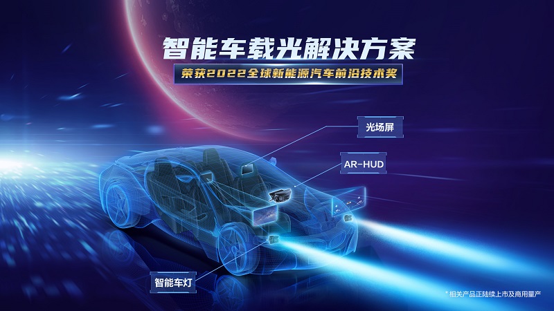 智能車載光解決方案榮獲 2022全球新能源汽車前沿技術(shù)獎(jiǎng)