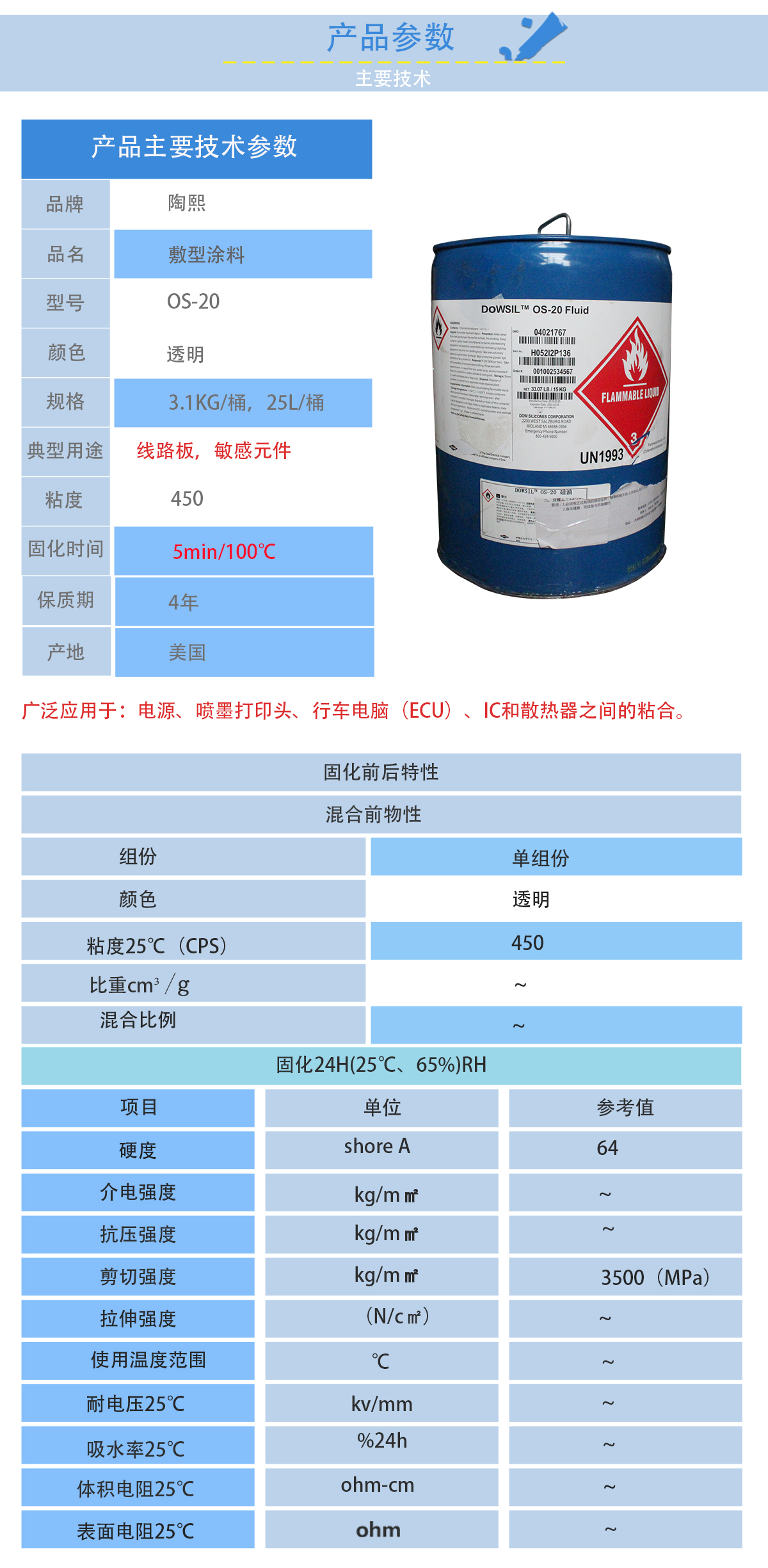 陶熙OS-20底涂劑技術(shù)參數(shù)